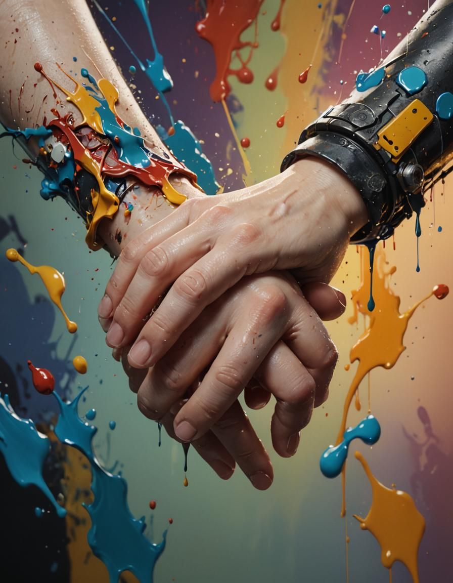 Hyperrealistic Portrait in Splash Art Style