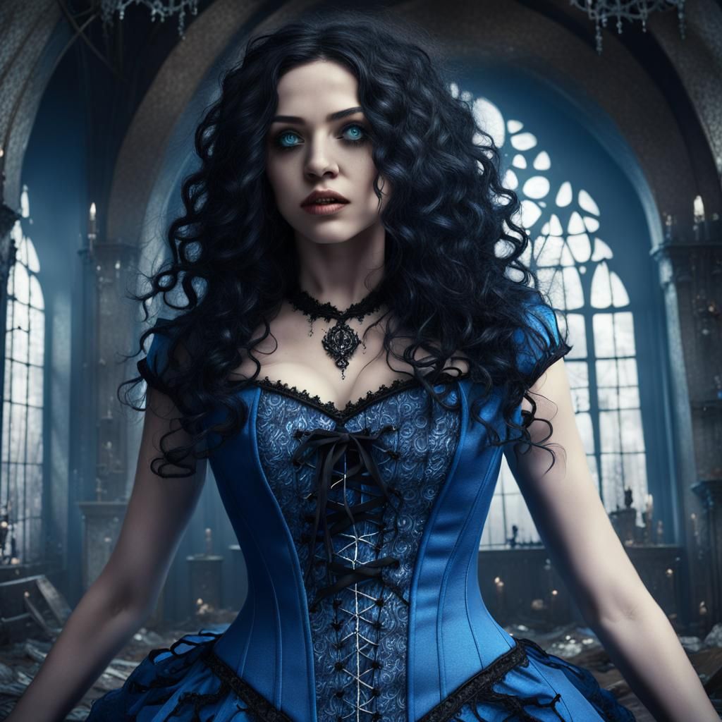 Gothic Alice in Shattered Looking Glass: Fantasy Portrait