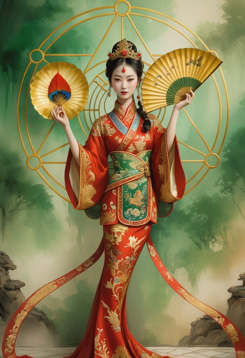 Chinese Goddess in Regal Splendor