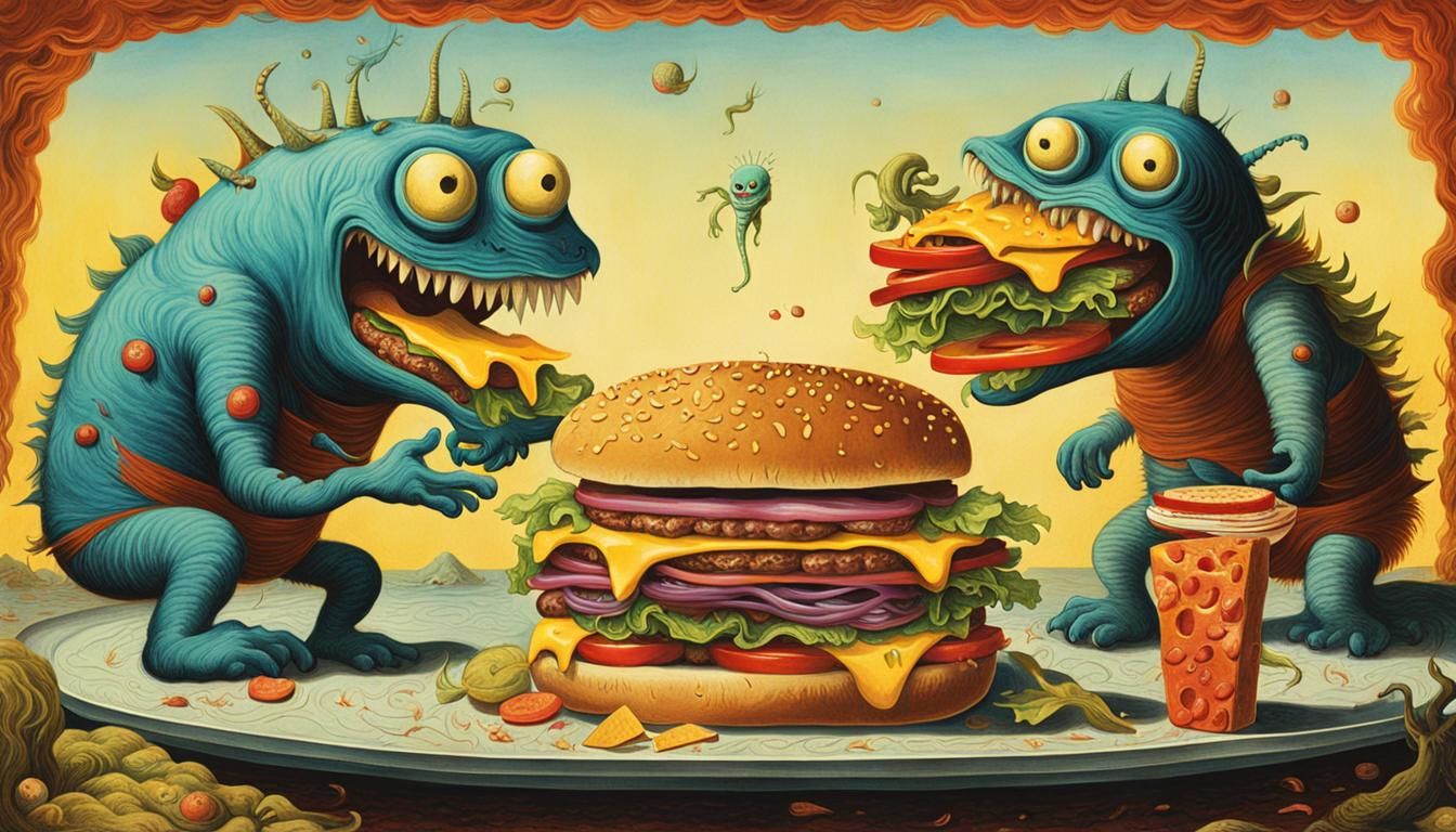 Digestive System Monsters love double cheese