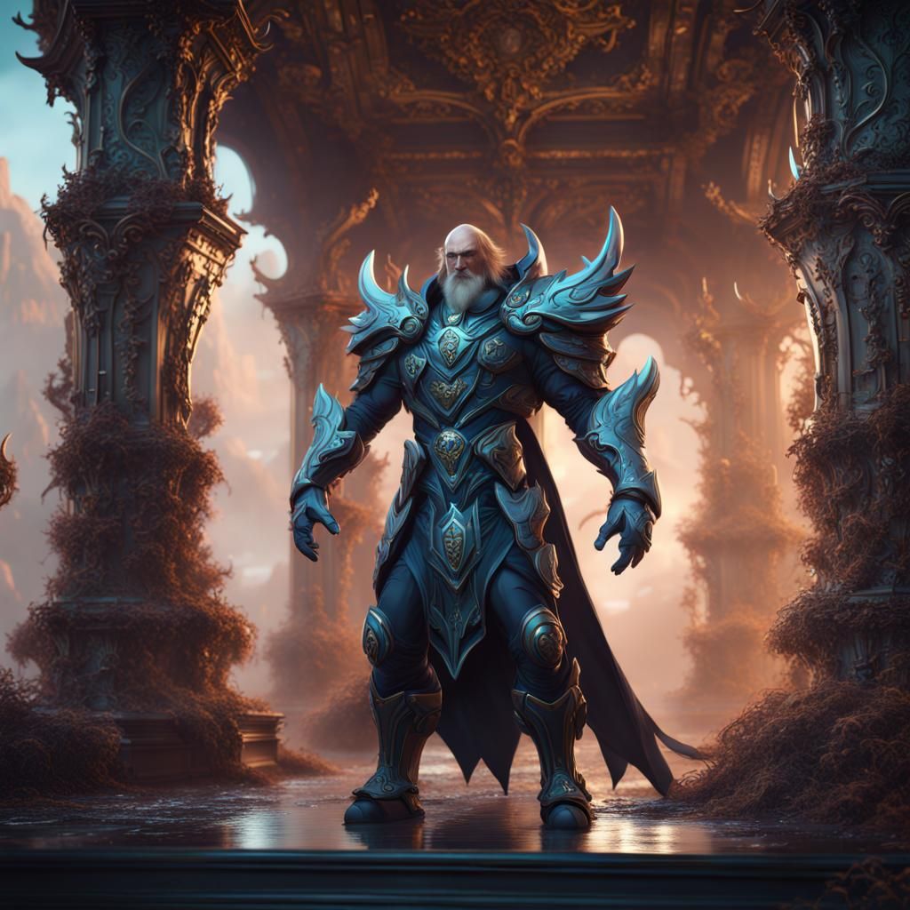 Sigma Male: Detailed Matte Painting in Deep Color