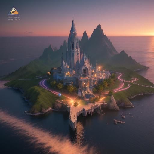 Serene Ocean Sunset in Hyper Photorealistic 3D