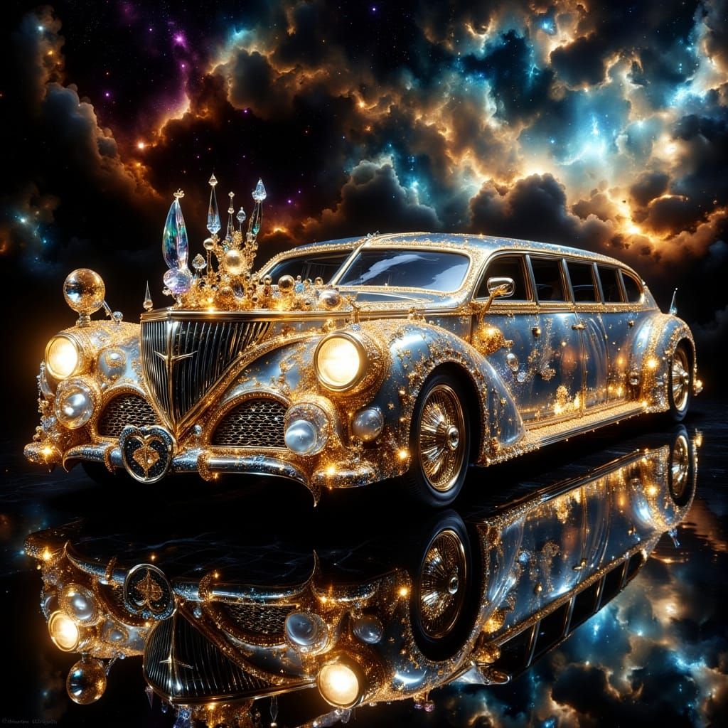Dazzling Diamond Limousine in Art Deco Style