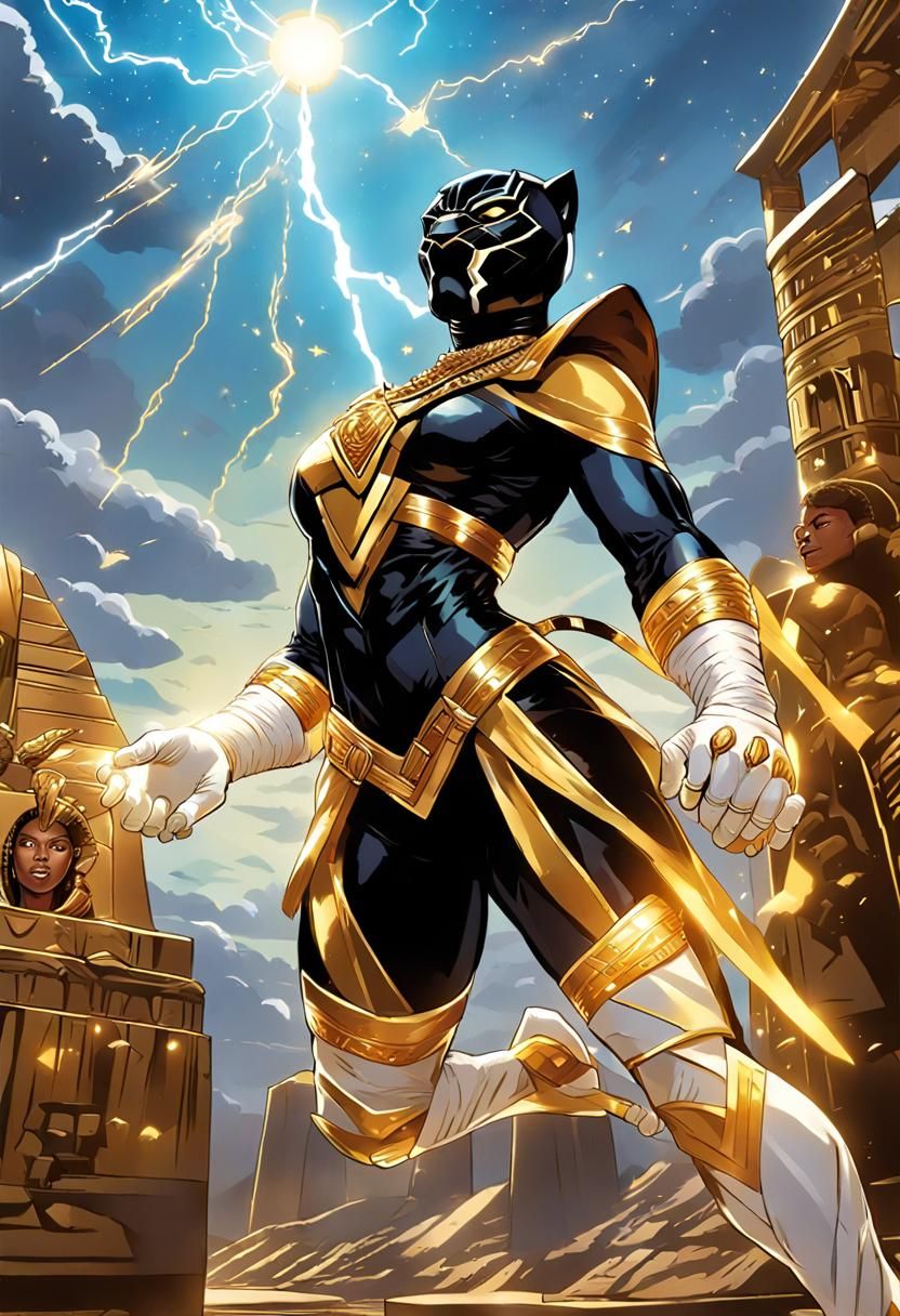 Anthro Black Panther Growing in Egyptian Desert City