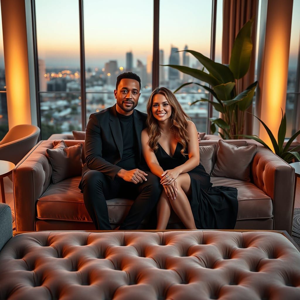 Luxurious Modern Couple in Elegant Contemporary Style