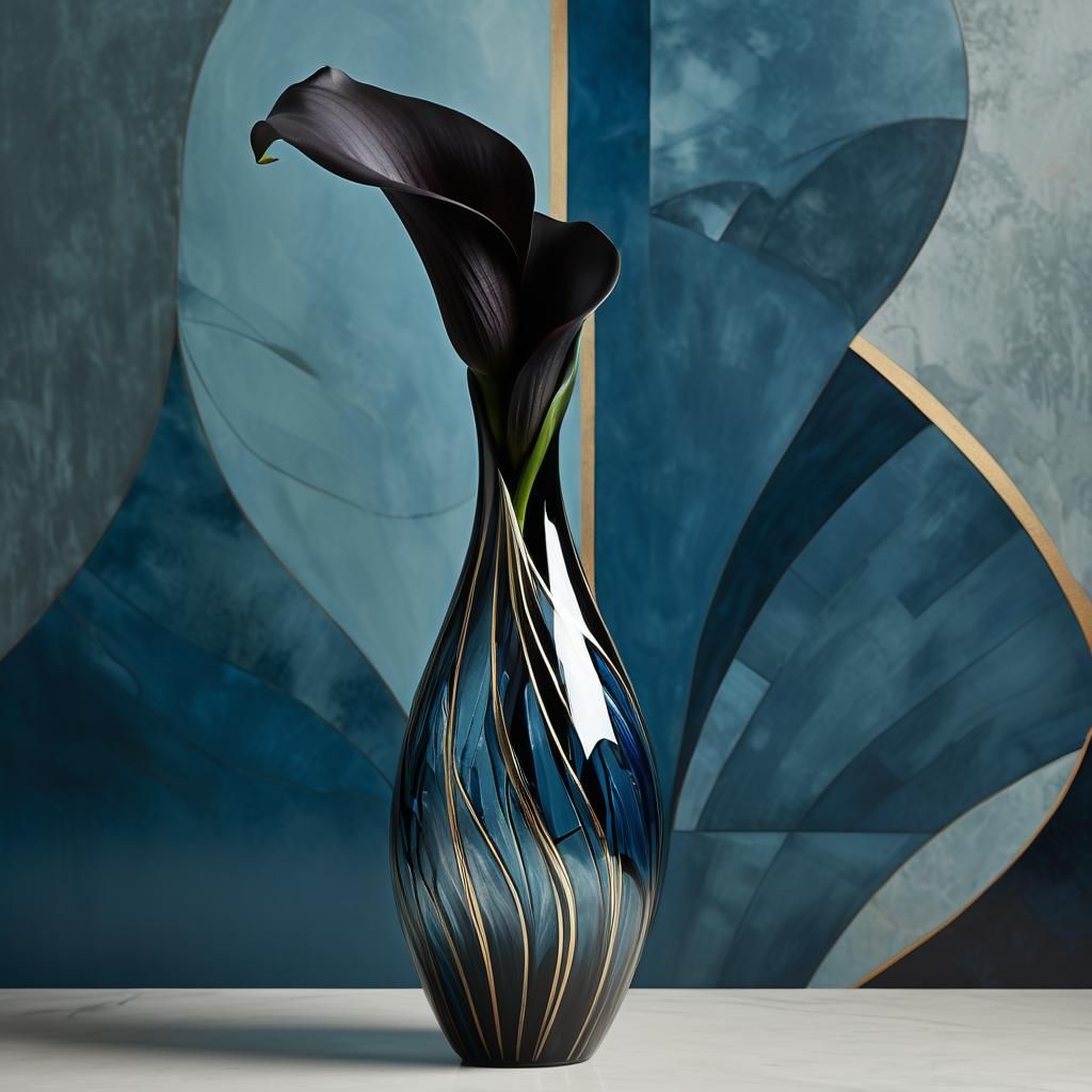 Colossal Calla Lily in Neo-Cubist Fauvist Style