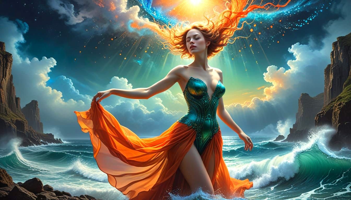 Surreal Women in Zentangle Masterpiece