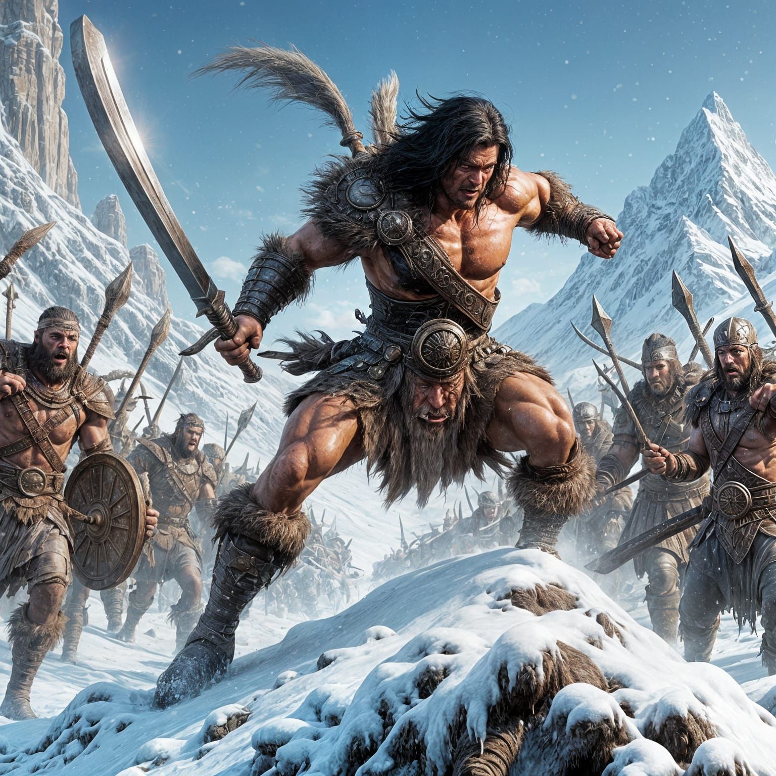 Conan the Barbarian vs Vikings, Comic Book Art