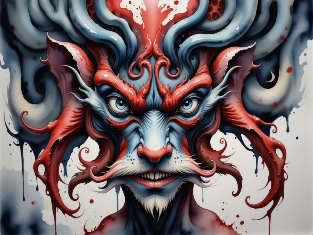 Surreal Ink Drawing: Nihilism as Abstract Void