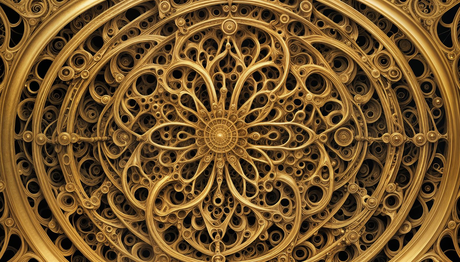 Surreal Golden Ratio Fractal in Abstract Style