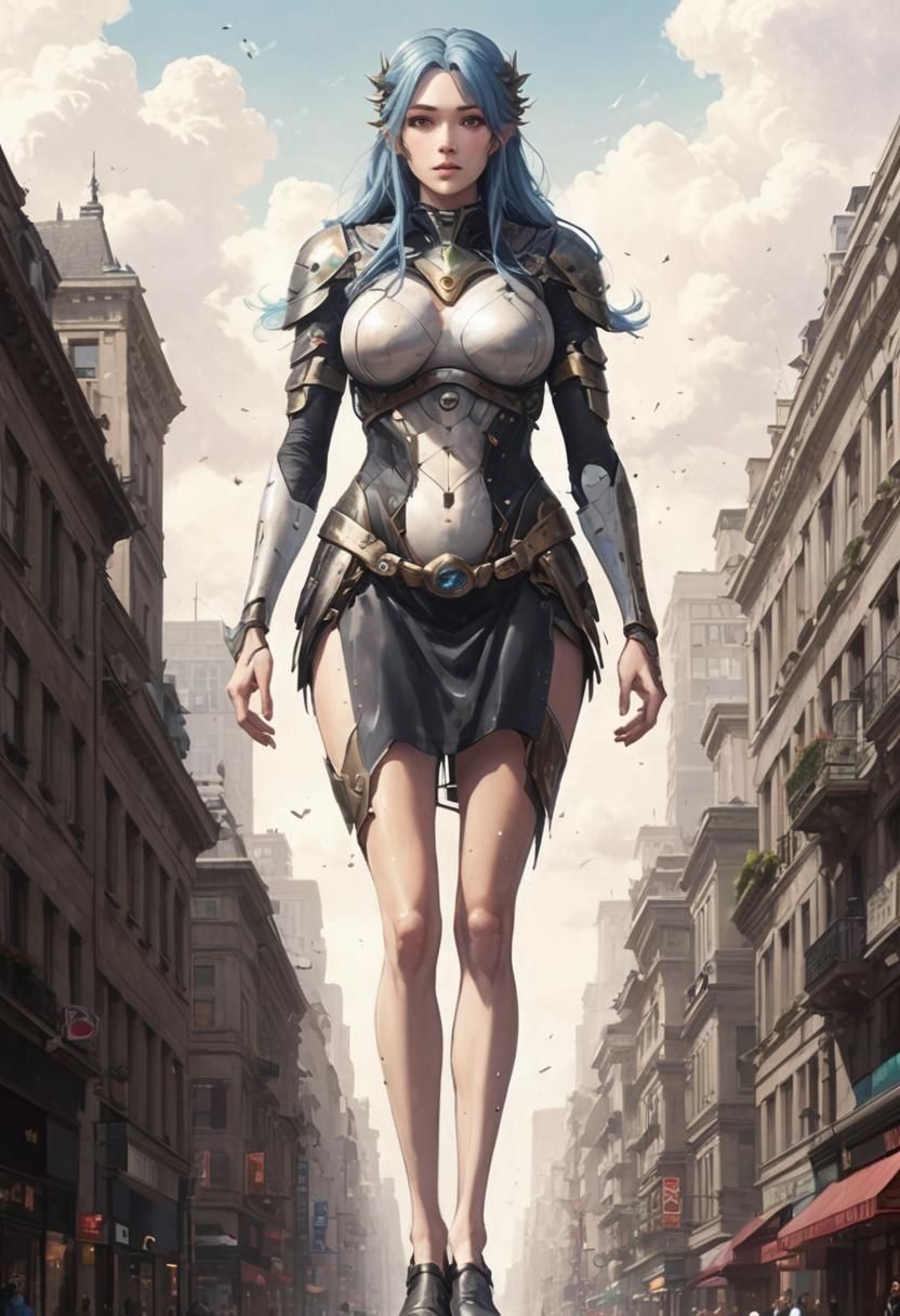 AI Generated Image of a Giant Girl