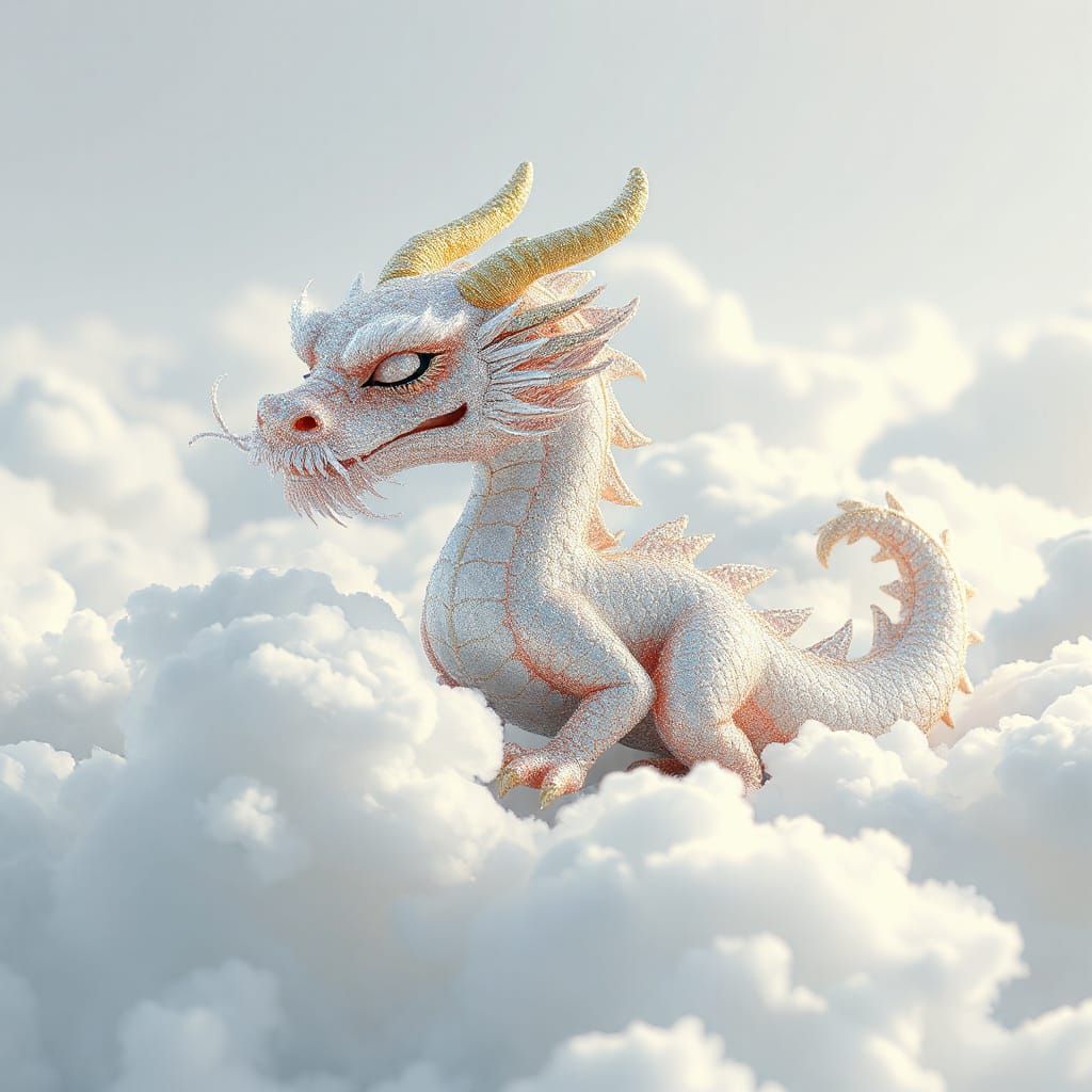 Clouds made Mythical Chinese Dragon clouds on Clouds.