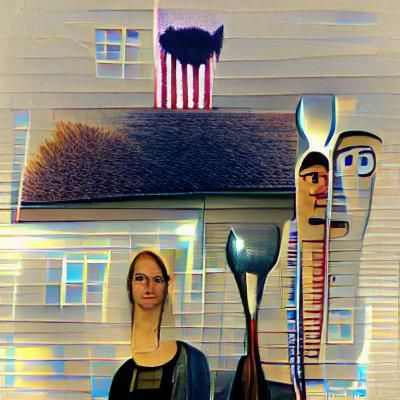 American Gothic Inspired AI Image