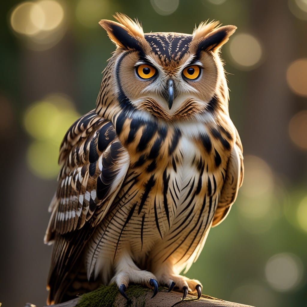 Owl in Stunning Bokeh Photography