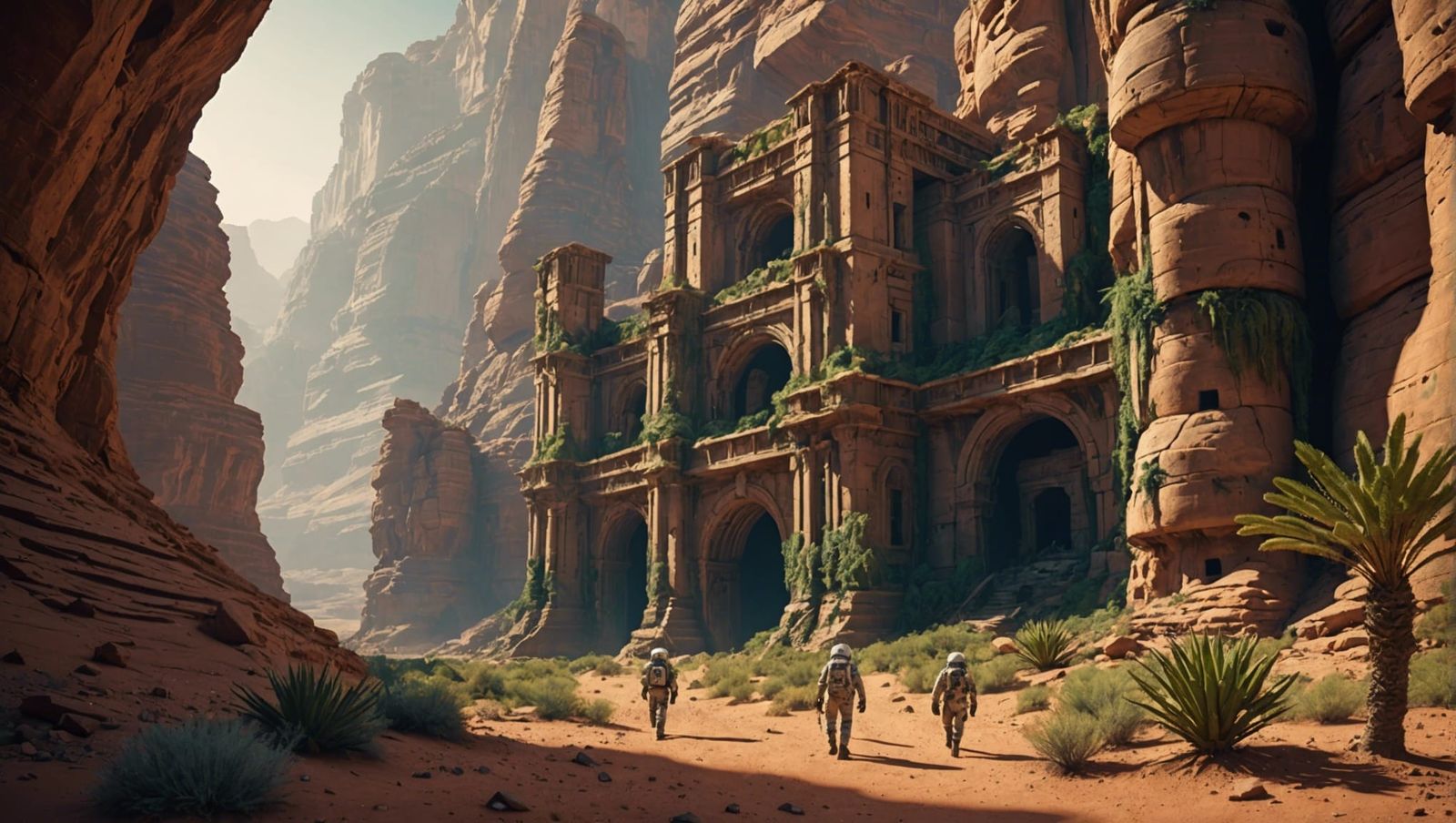 Astronauts Discover Ancient Martian City in Canyon