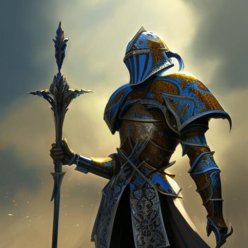 Noble Dark Elf Knight in Flower Meadow