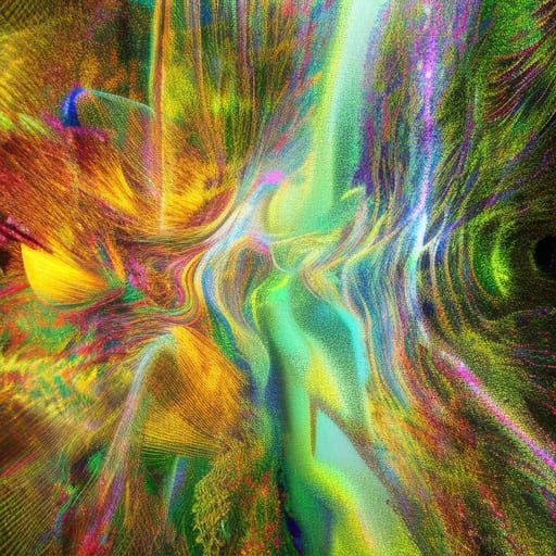 Psychedelic Pulsar Palace Reflected in Swamp Water