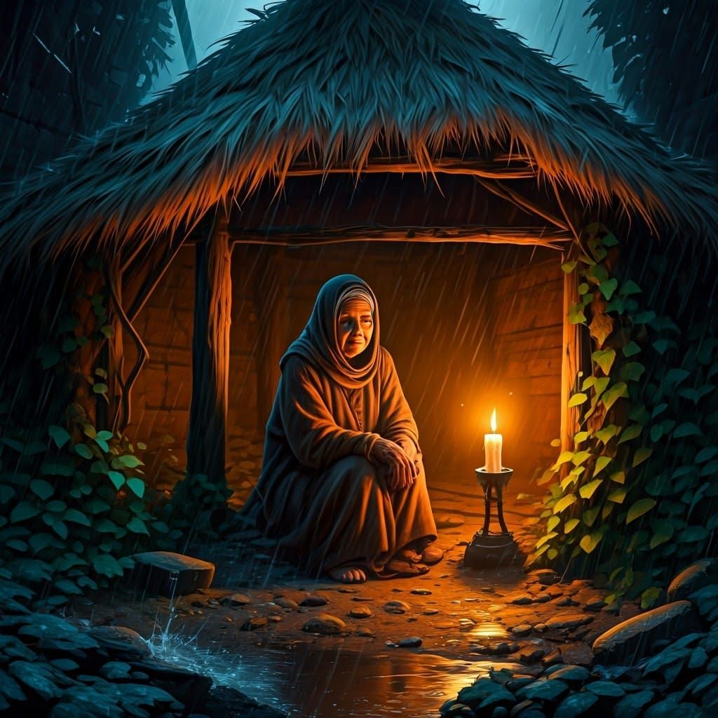 A Weathered Soul in a Ruined Hut