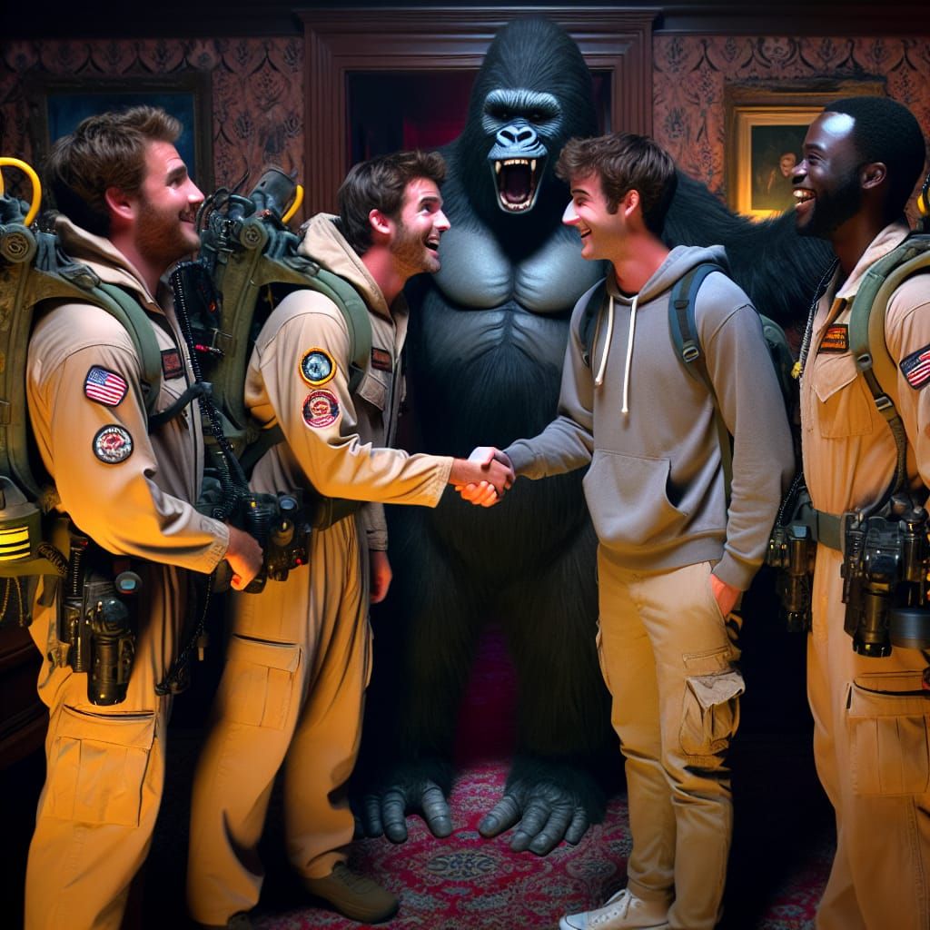 Ghostbuster Teams Meet at Haunted House