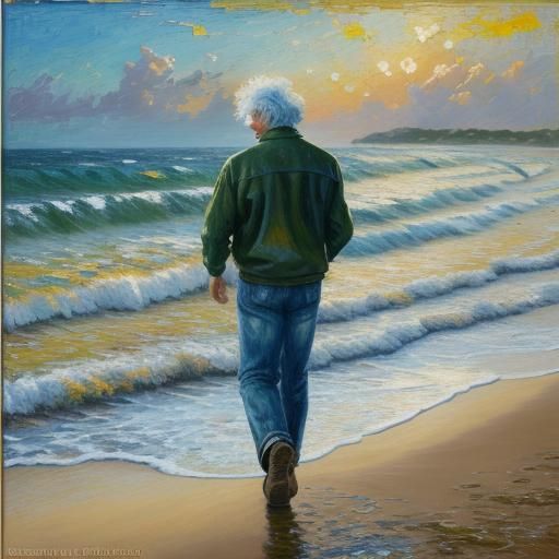 Ethereal Einstein on a Golden Beach