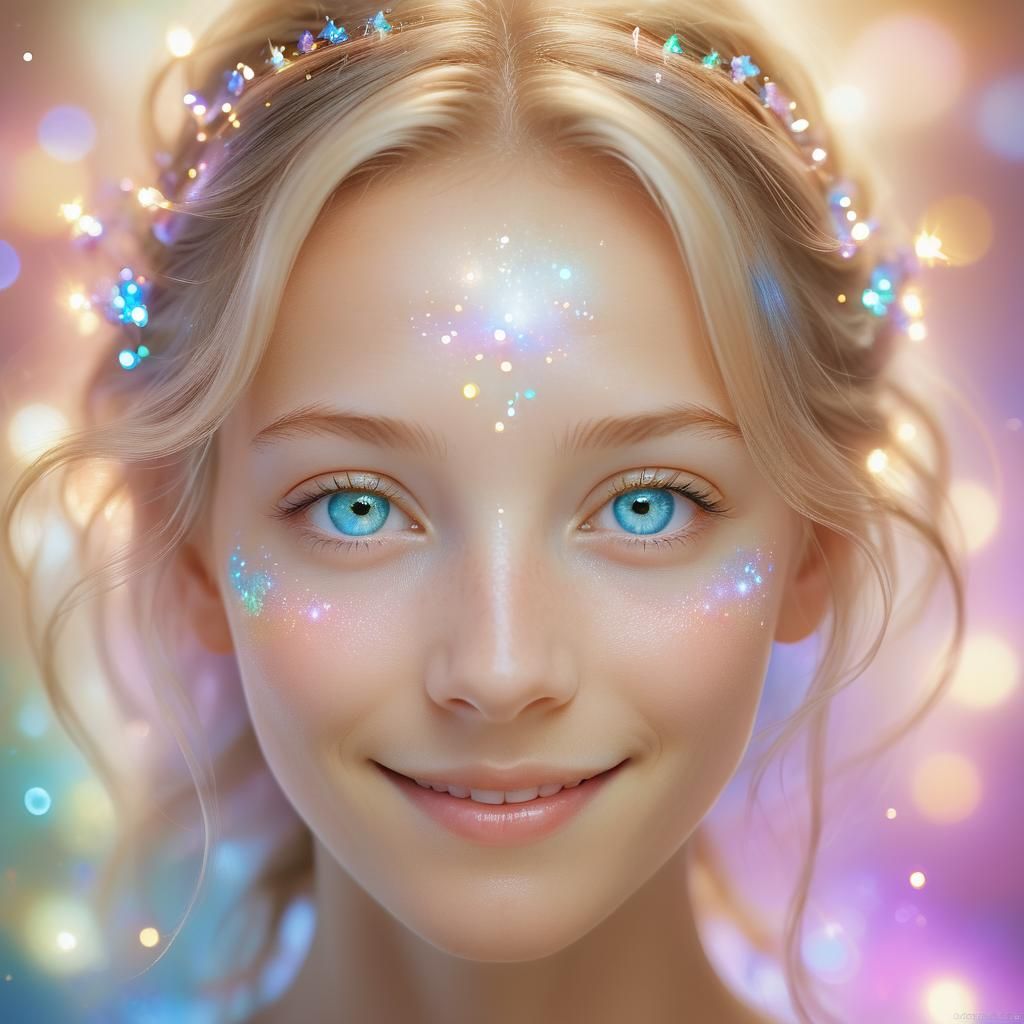 Pleiadian Starseed Portrait in Schoeller Style