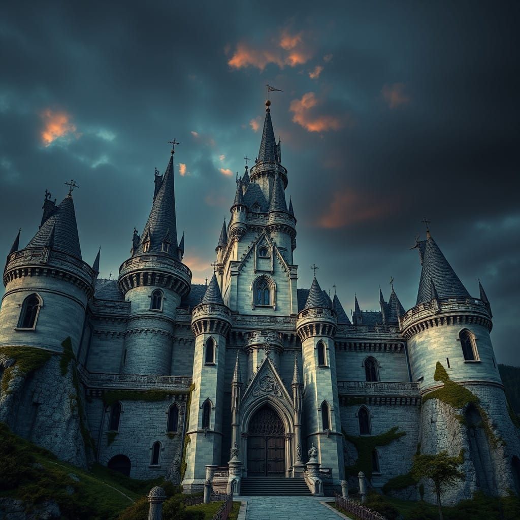 Medieval Castle in Dramatic Hyperrealistic Detail