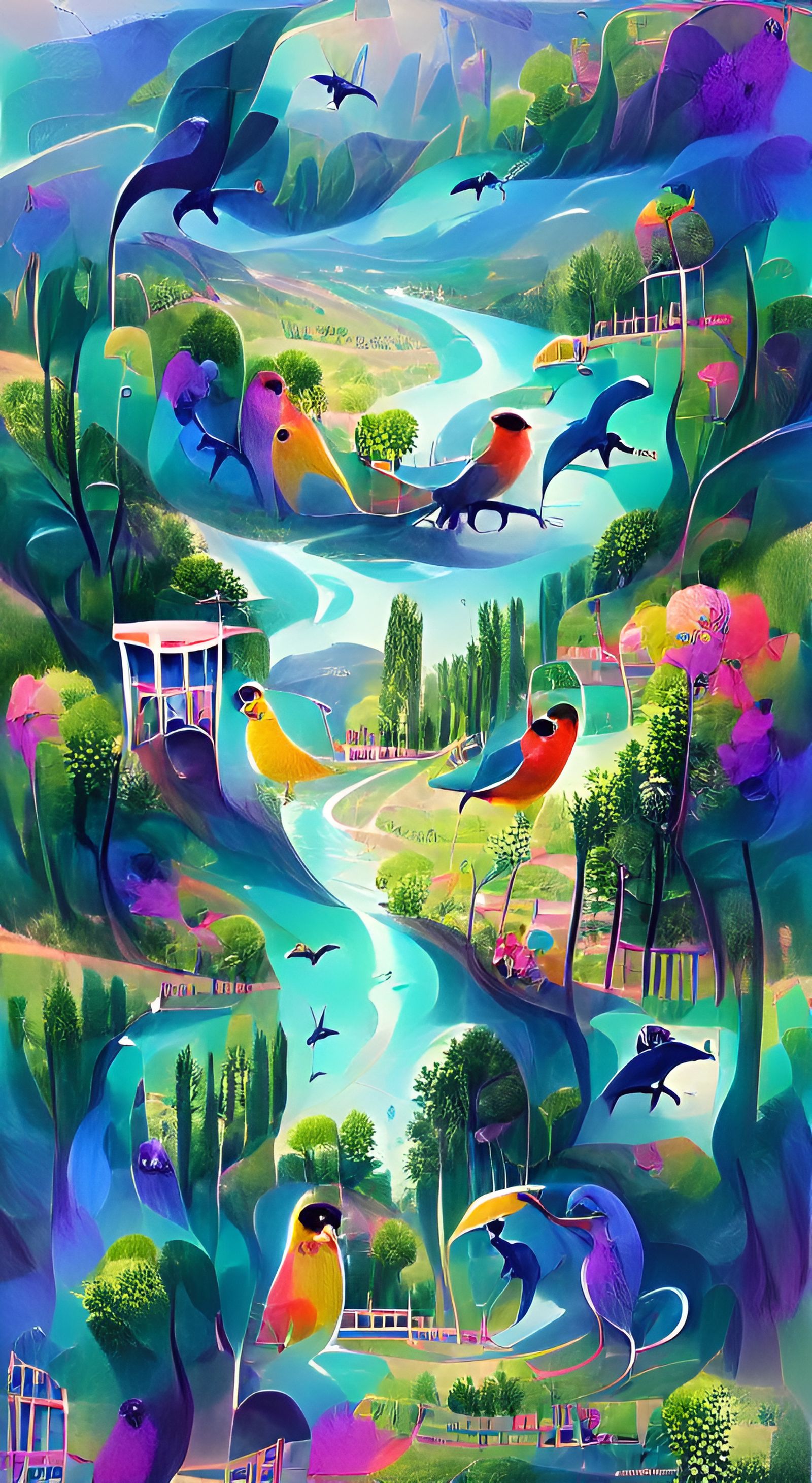 Enchanted Forest of Birds
