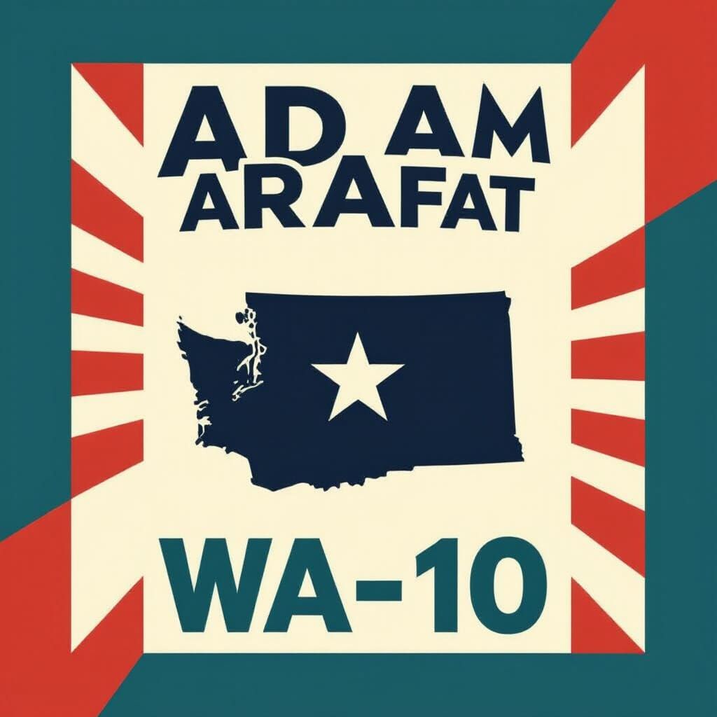 Washington State Campaign Poster in Graphic Design Style