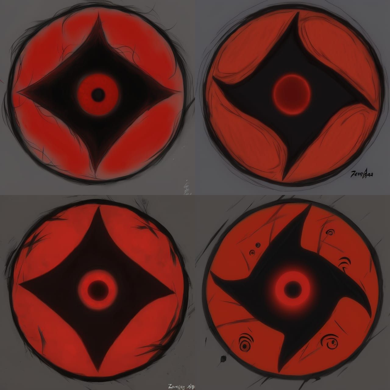 Sharingan in Anime Style