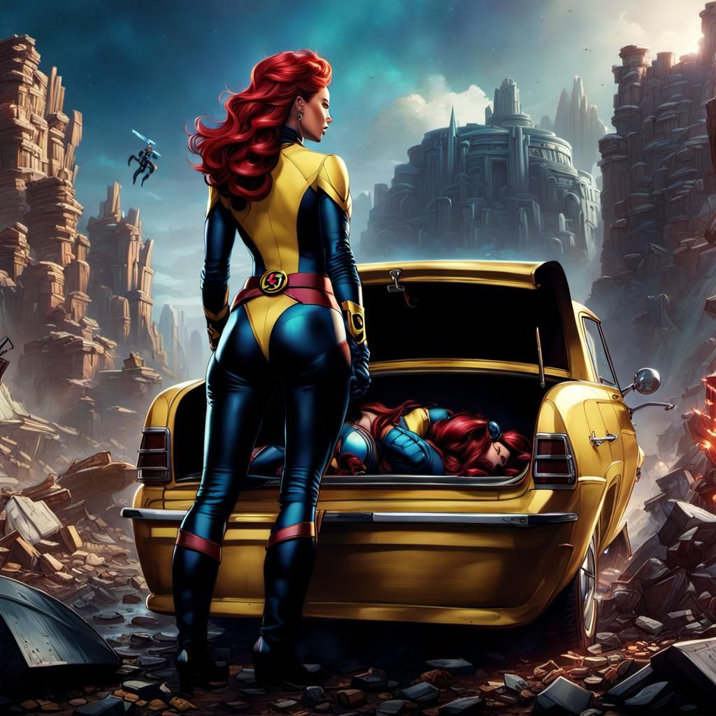 Detailed Matte Painting of X-Men Rogue