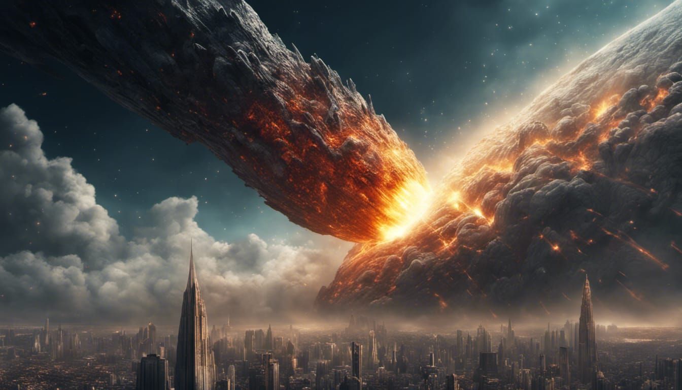 Comet Strikes City: Epic Digital Matte Painting