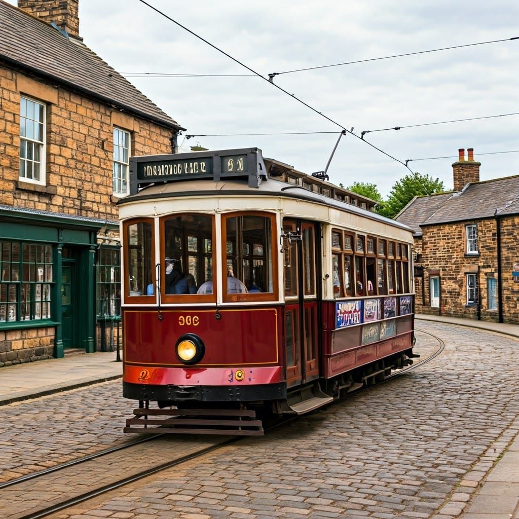 Vintage Trolley Car in Charming Beamish Museum