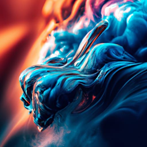 Ethereal Unknown Substance in Moody Holographic Style