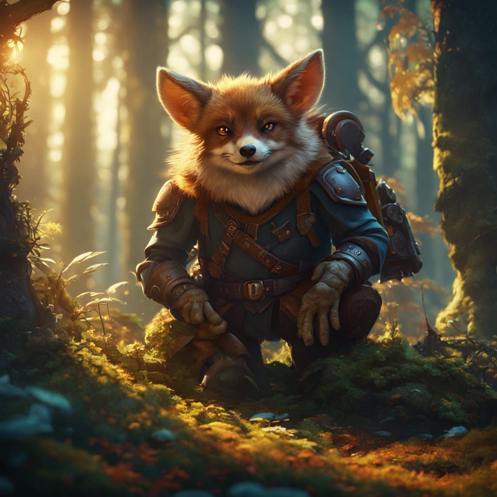 Vulpin Rogue Bounty Hunter in Mystical Forest