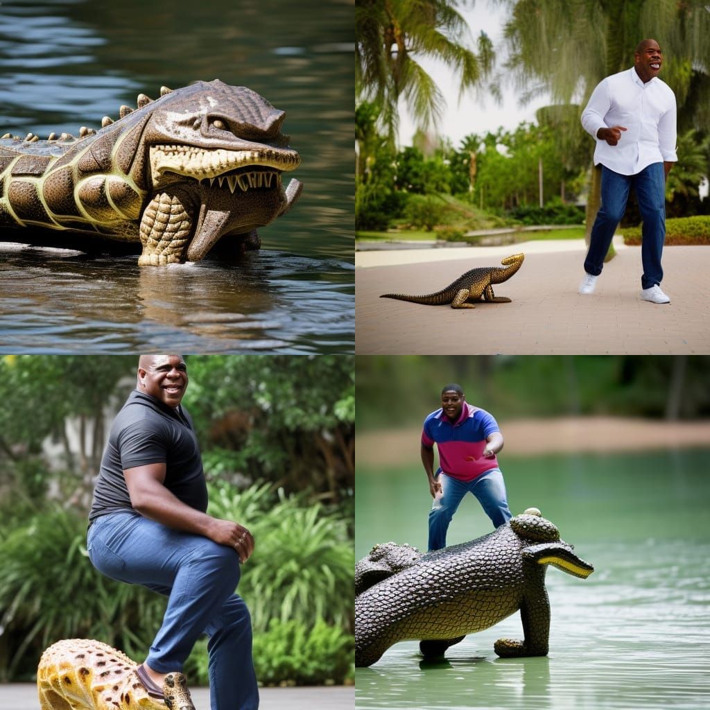 Magic Johnson's Alligator Ride: Professional Photography