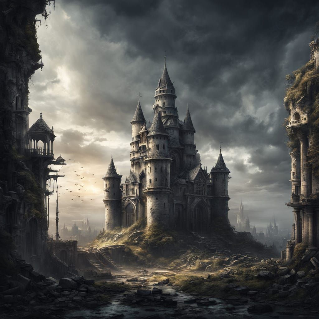 Stunning Dark Fantasy German Cityscape
