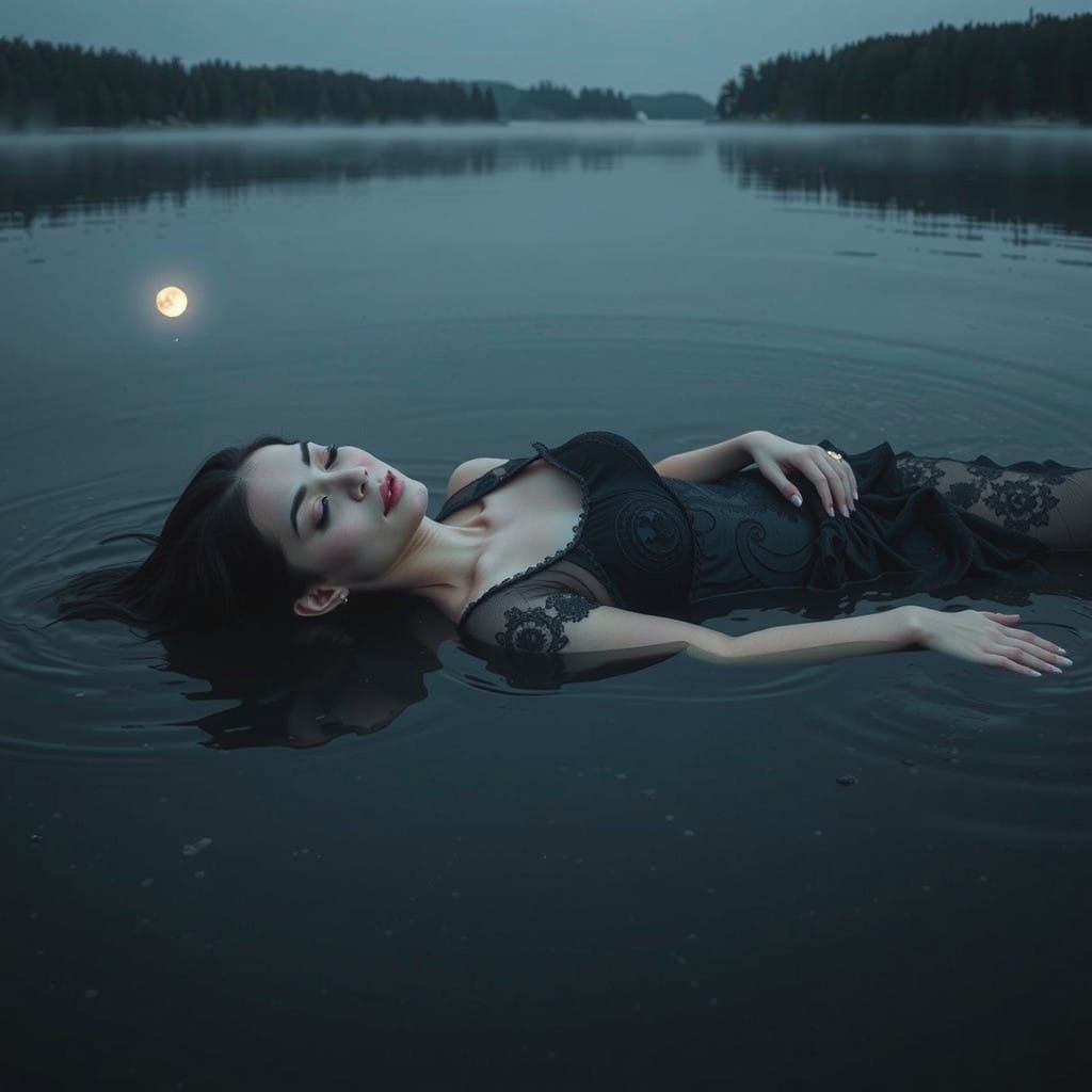 Siren in Moonlit Waters