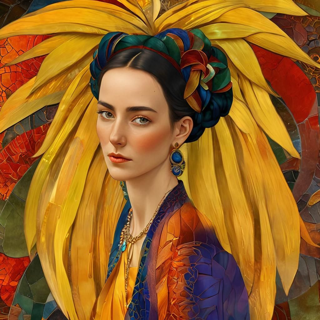 Intricate Fractal Celtic Knot in Cloisonné Style