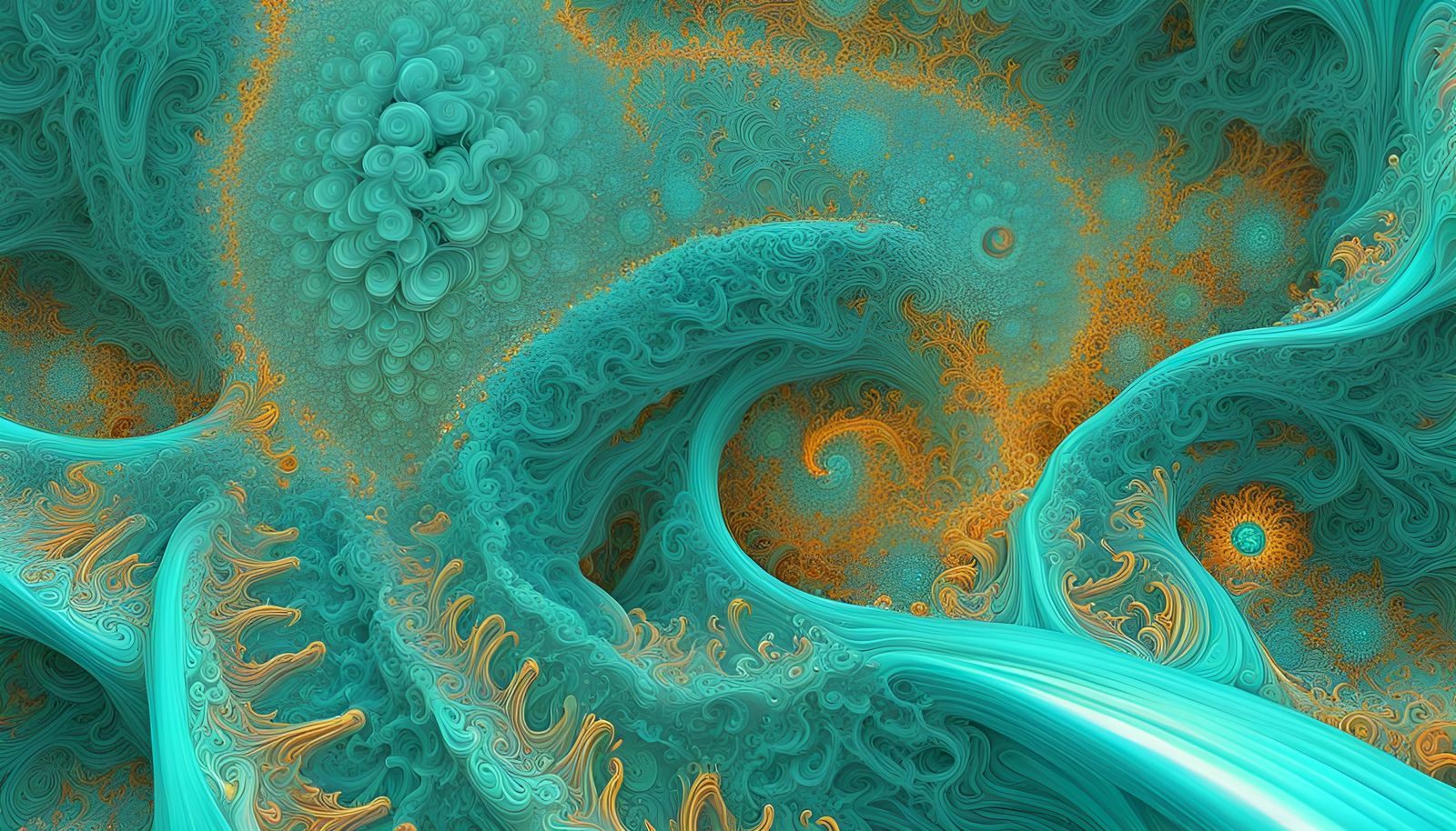 Joyous Intricate Fractal Design in Cyberpunk Style
