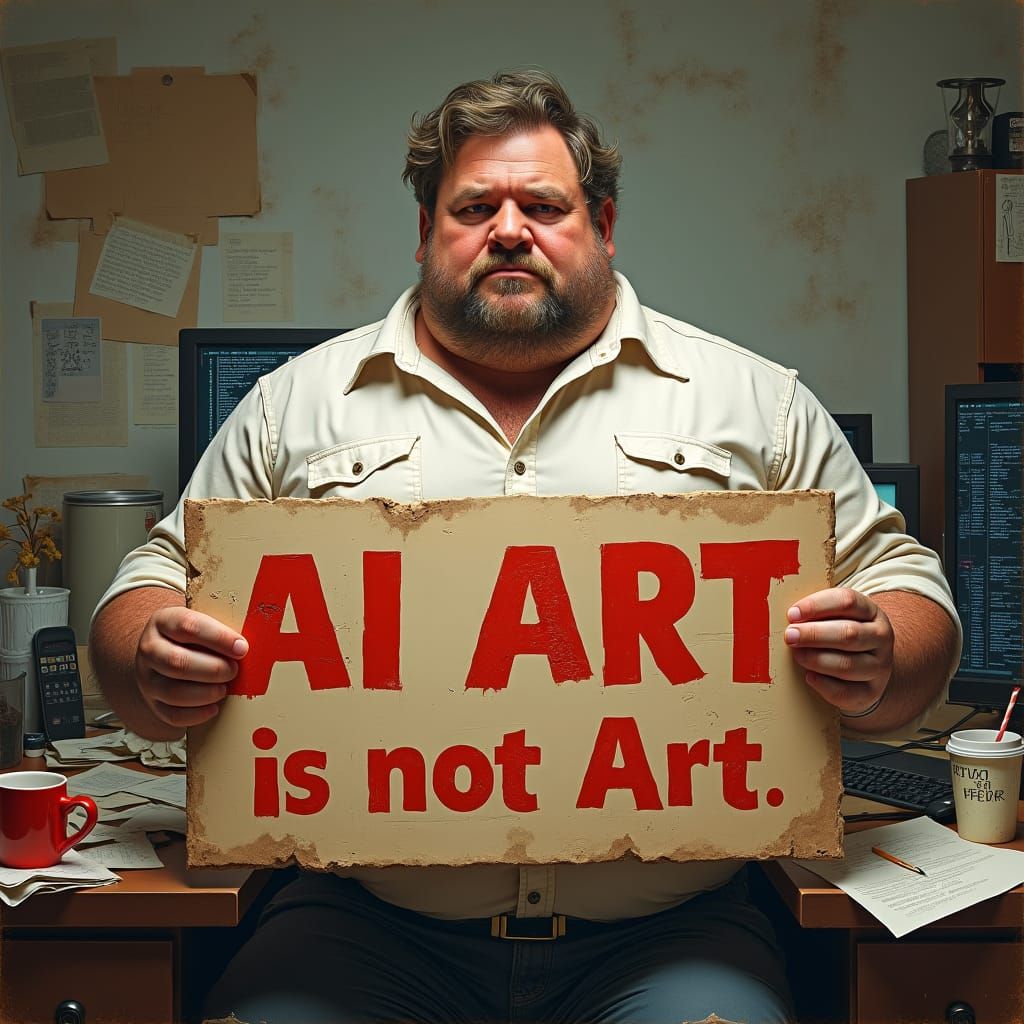 Man Protests AI Art as Oil Painting by James Gurney