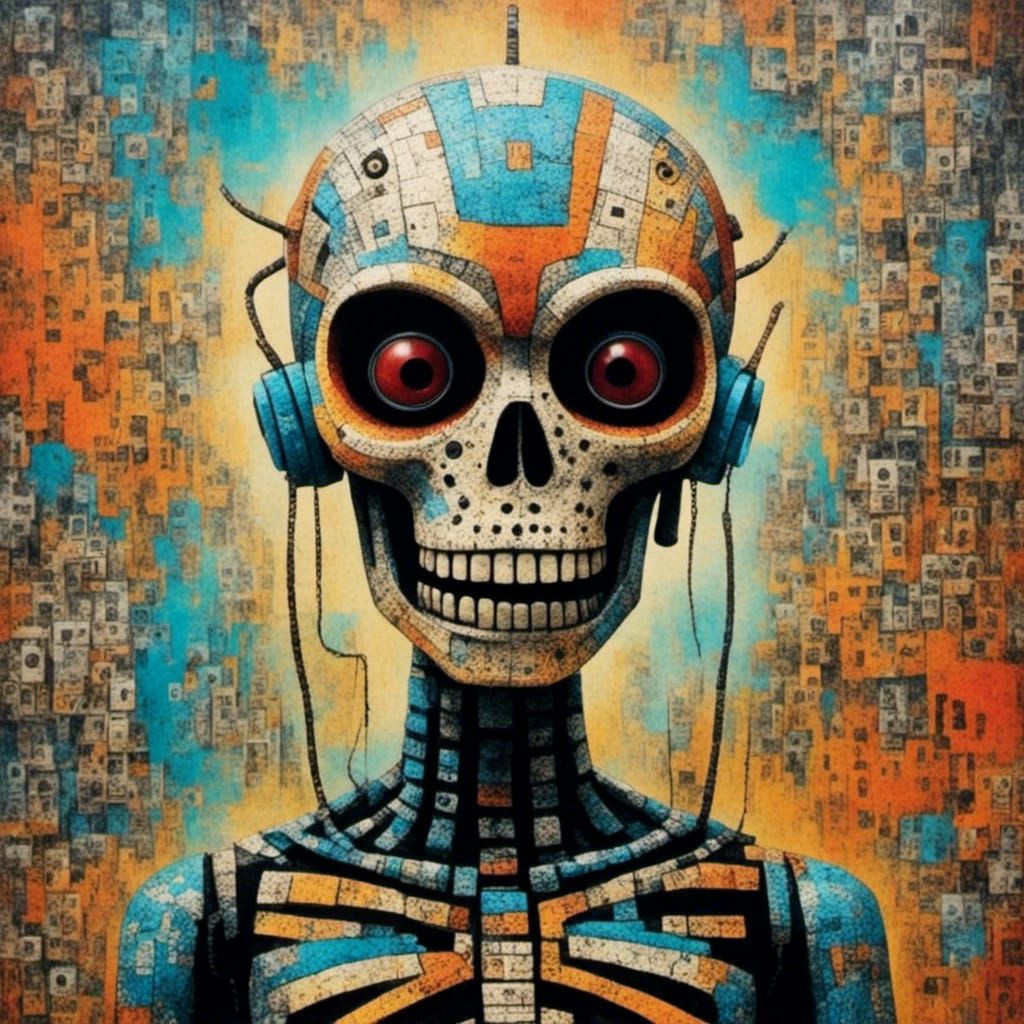 Asian Android Doll in Raw Art Style