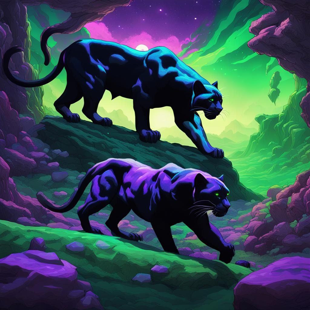 Glowing Panthers in a Cosmic Landscape