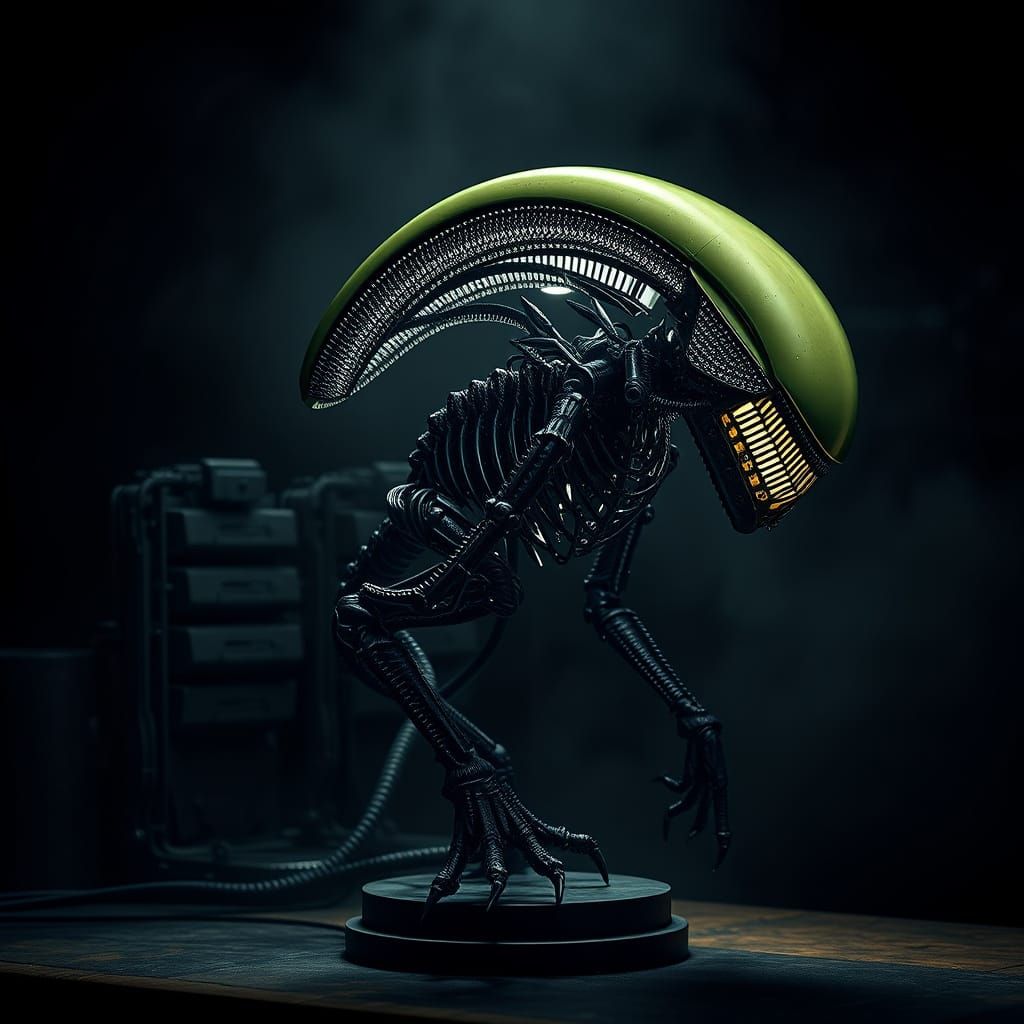 H.R. Giger-Inspired Xenomorph Table Lamp