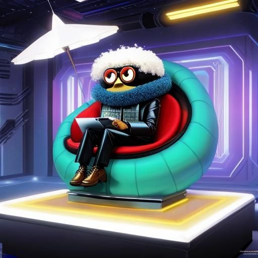 Extravagant Retro-Futuristic Fashion Model