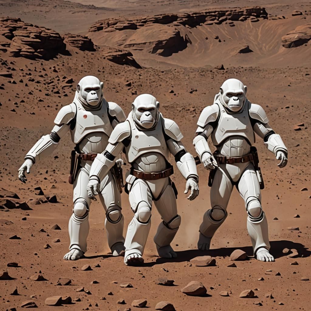 Four Armed White Apes of Mars