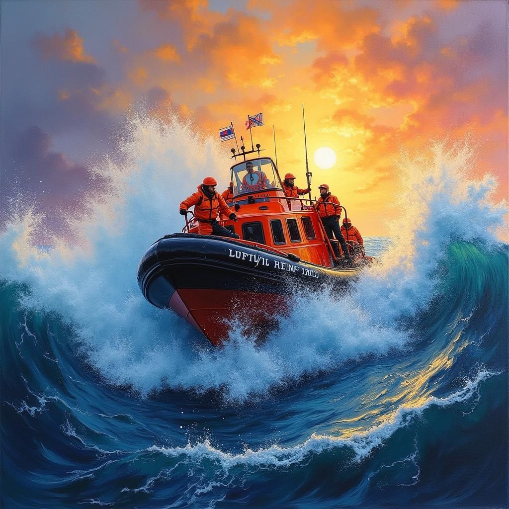 Impressionist gouache masterpiece. Medium shot. A dramatic R...