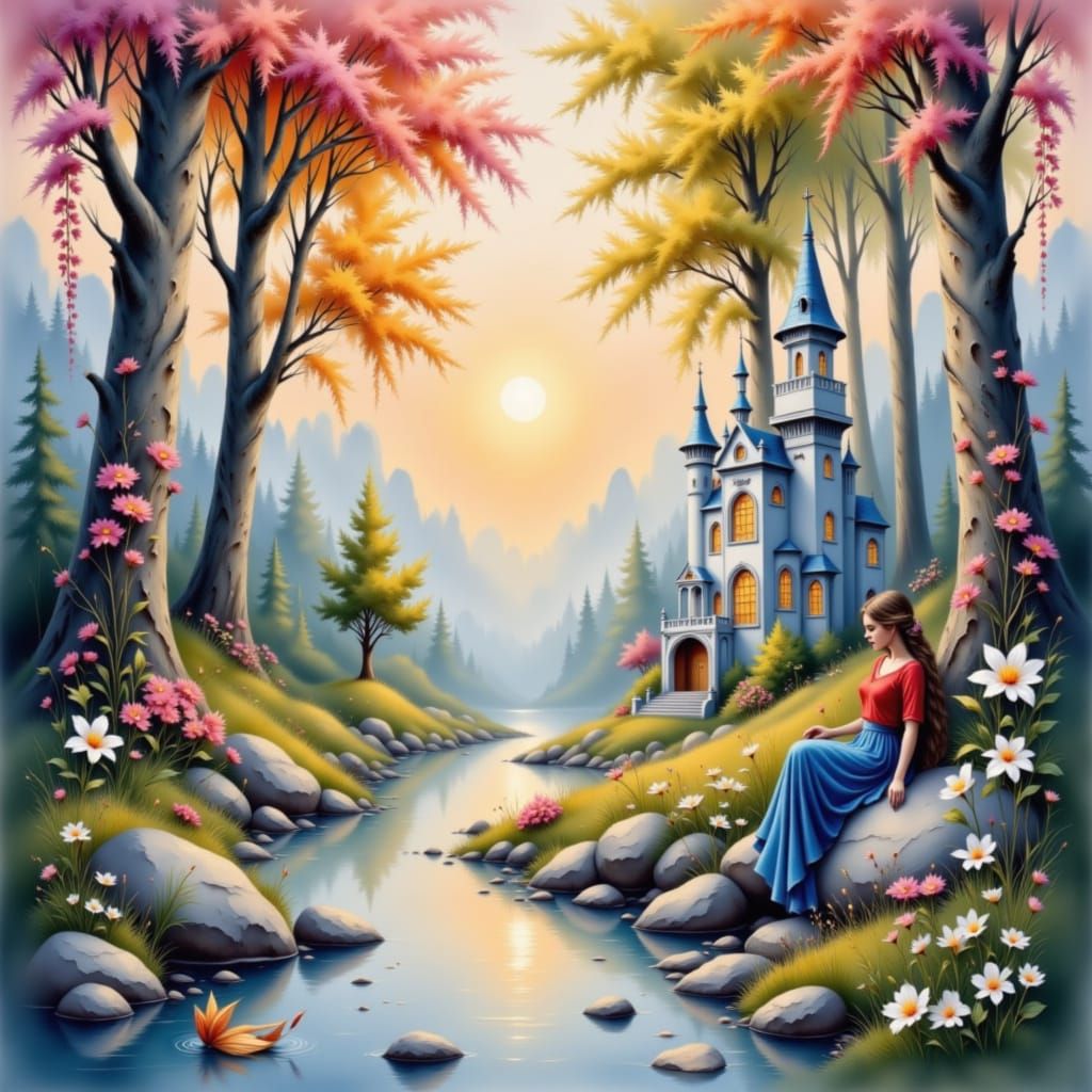 Enchanting Miniature Fairy Kingdom with Castle