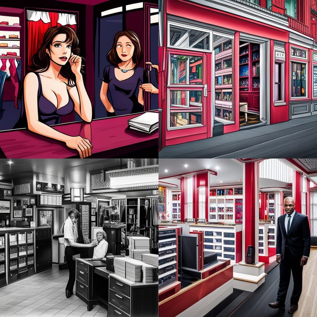 AI Generated Image of an Adult Store