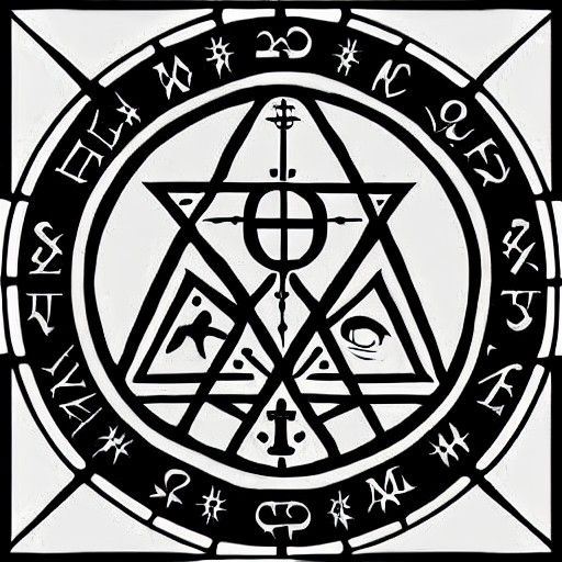 Mysterious Secret Society Design with Hidden Symbols