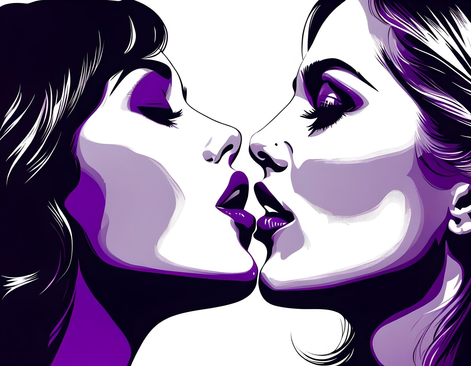 Propaganda Poster of Kissing Women with "Taste"